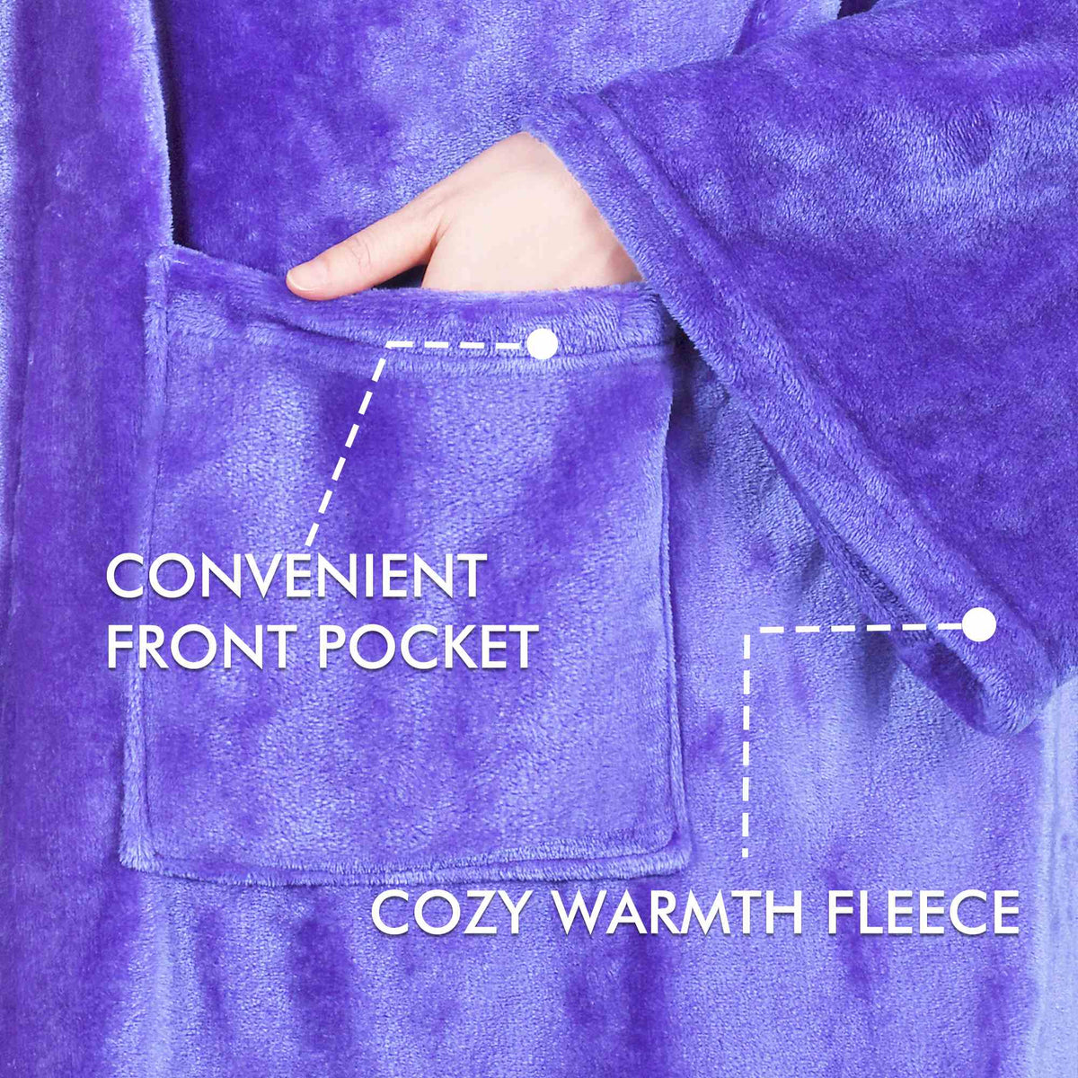 Light Color Fleece Wearable Blanket