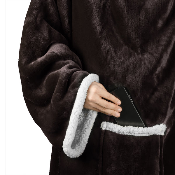 Sherpa Wearable Blanket Dark Color