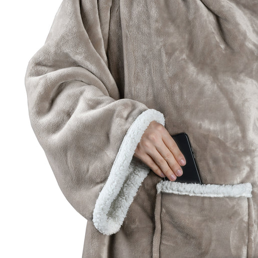 Sherpa Wearable Blanket Light Color Thick style