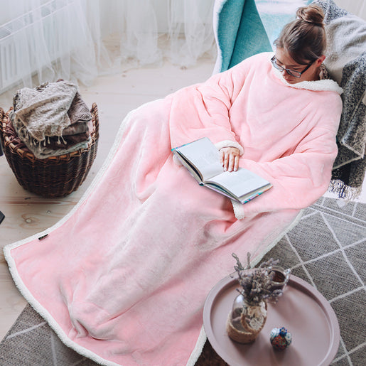 Sherpa Wearable Blanket Light Color Thick style