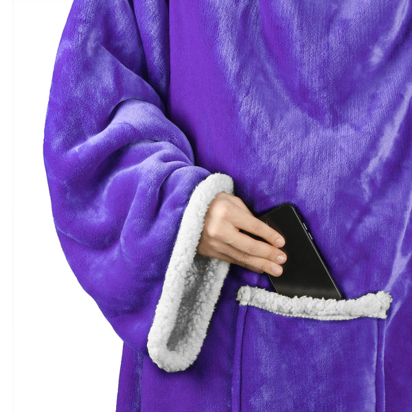 Sherpa Wearable Blanket Light Color front view