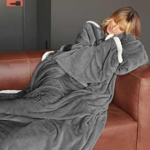 Sherpa Wearable Blanket Light Color Thick style
