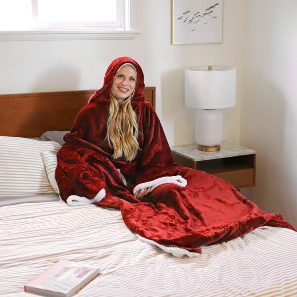 Sherpa Wearable Blanket With Hood product image 5