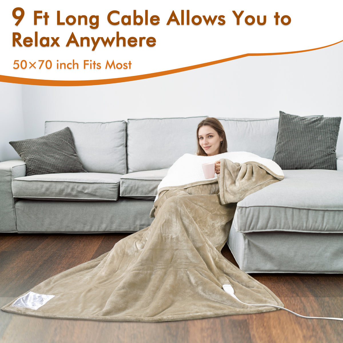 Tirrinia Electric Heated Wearable Blanket