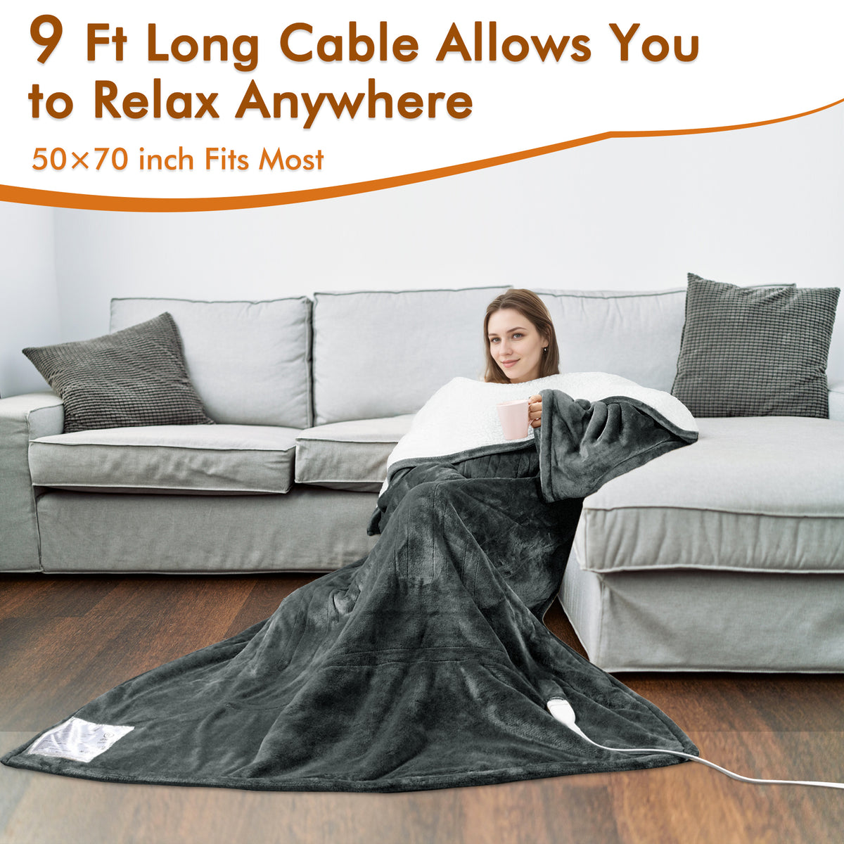Tirrinia Electric Heated Wearable Blanket