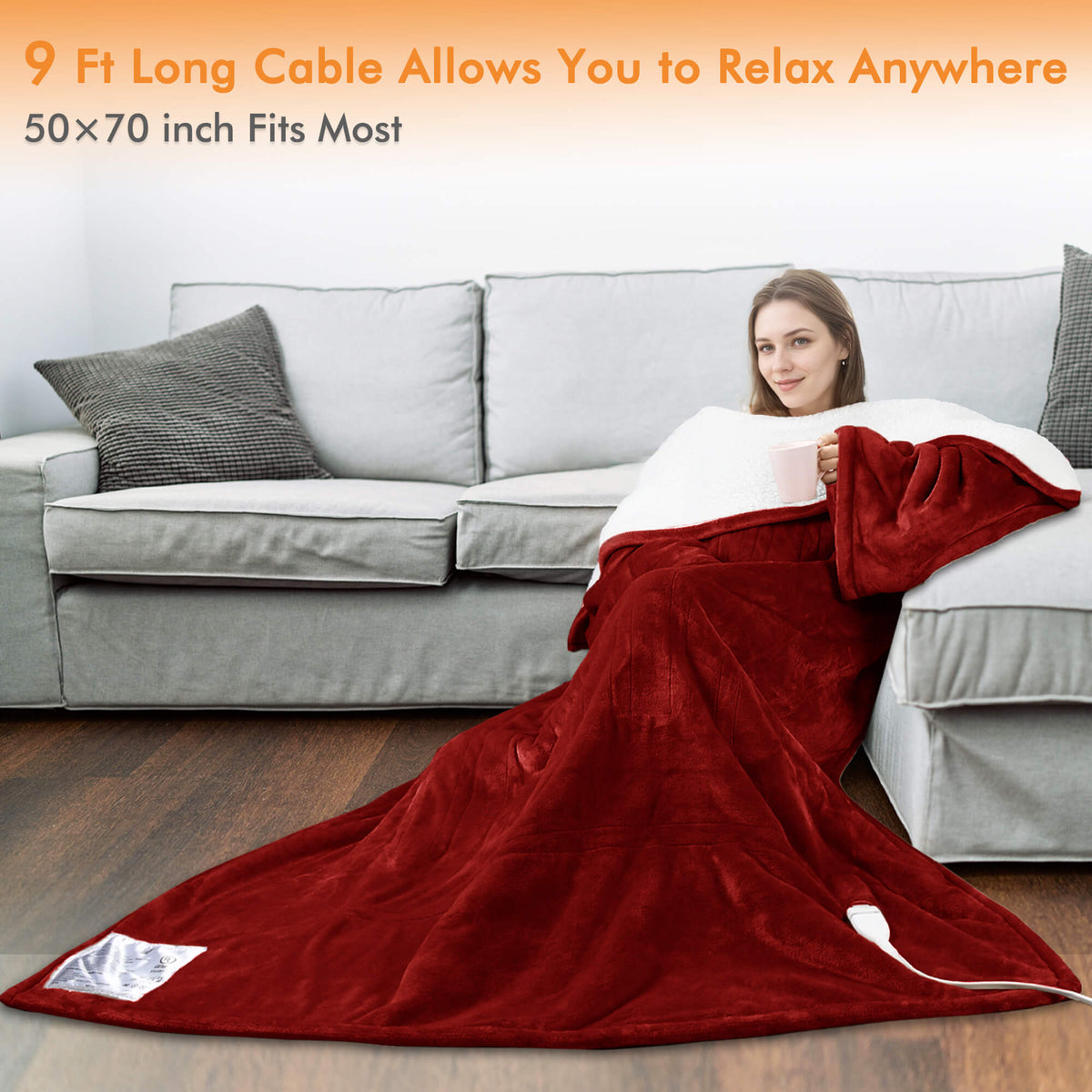 Tirrinia Electric Heated Wearable Blanket