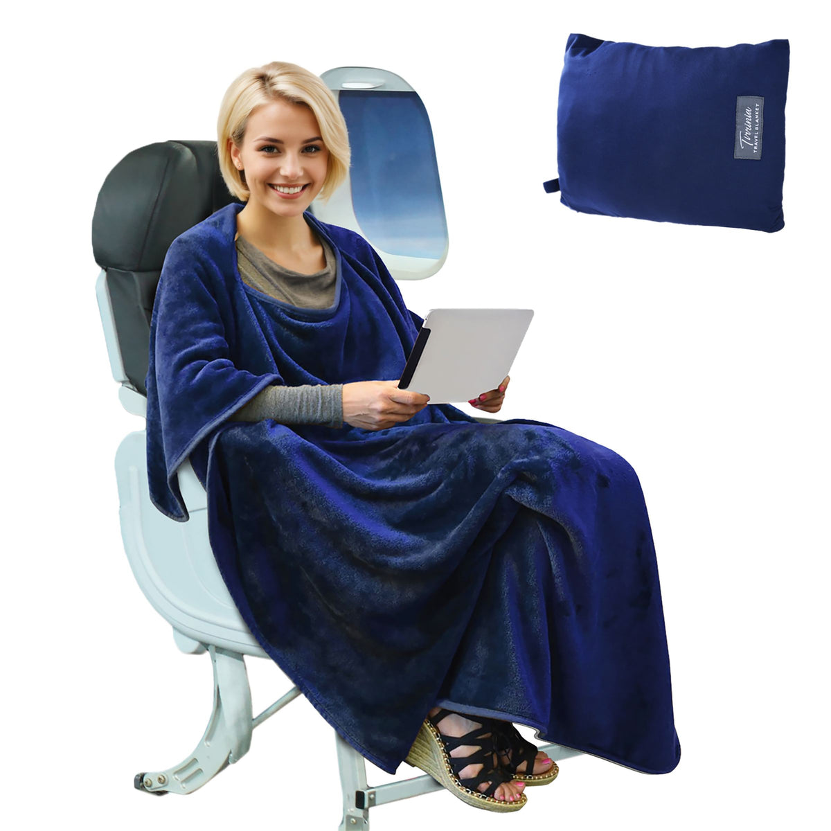 Fleece Travel Blanket Packable school style