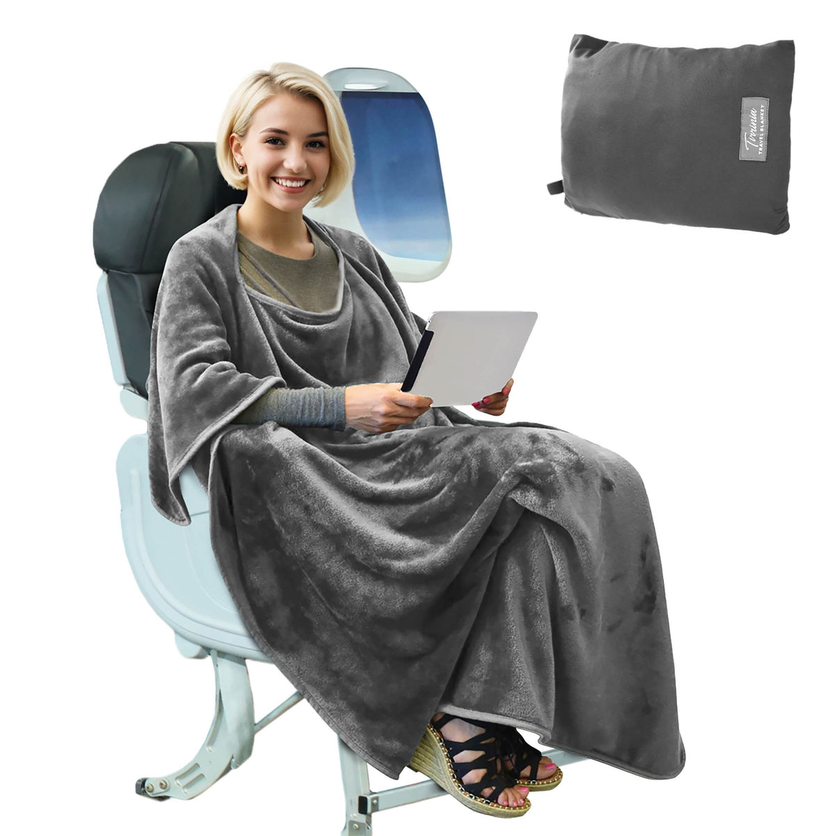 Fleece Travel Blanket Packable - Home Supplies -> Bathroom Supplies -> Towels product photo