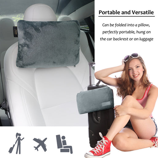 Fleece Travel Blanket with Foot Pockets