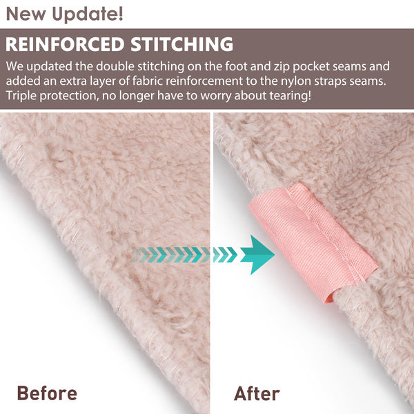 Fleece Travel Blanket with Foot Pockets