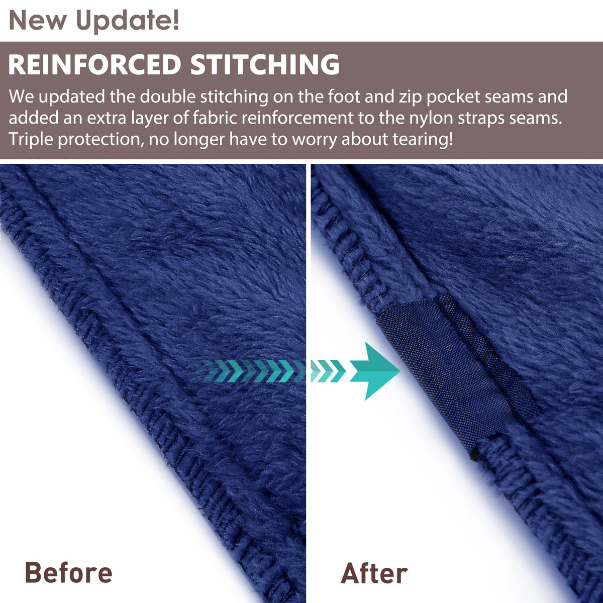 Fleece Travel Blanket with Foot Pockets