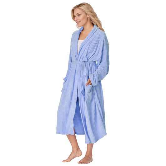 Catalonia by Tirrinia Blue Lightweight Chenille Womens Robes
