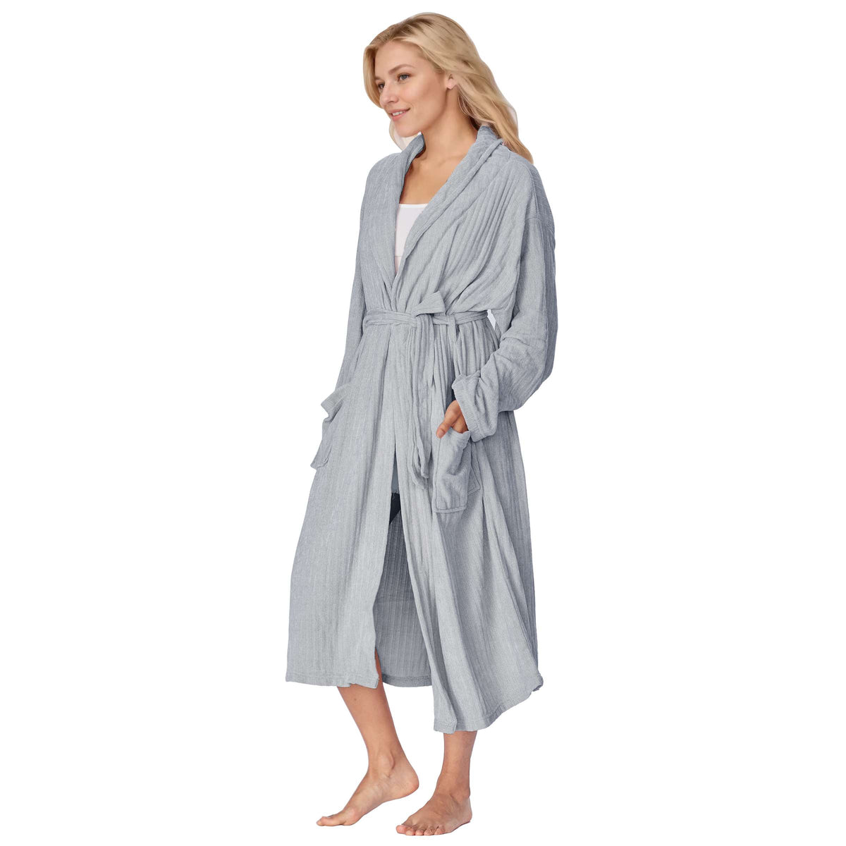 Catalonia by Tirrinia Grey Lightweight Chenille Womens Robes